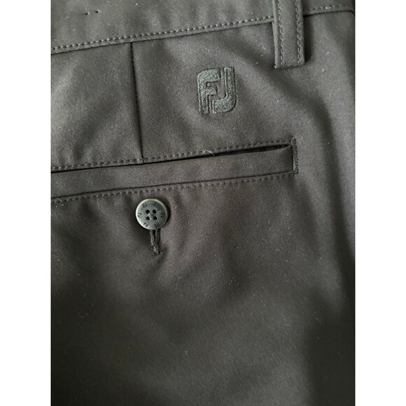 FJ FOOTJOY Black Flat Front Performance Stretch Golf‎ Pants Khakis Size 34x32 - Picture 10 of 10